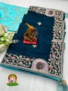 SV Designer Simar Silk Embroidery Party Wear Sarees Wholesale Market In Surat